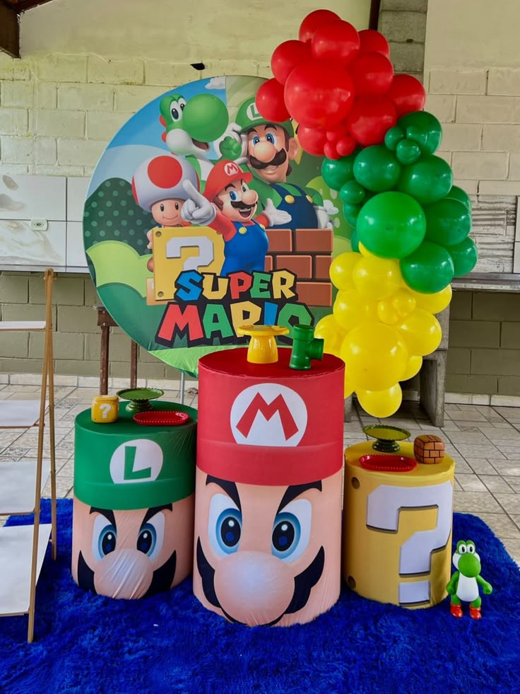 Ideas para Fiestas de Mario Bros : Decoración, Mesas y Detalles Únicos