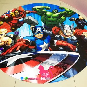 Vinil para Piso Avengers Personalizado