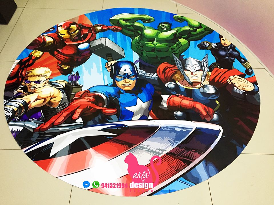 Vinil para Piso Avengers Personalizado