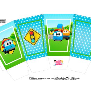 Cajitas Porcorn Leo el pequeño camión Personalizadas