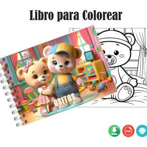 Libro para Colorear de Ositos en formato PDF