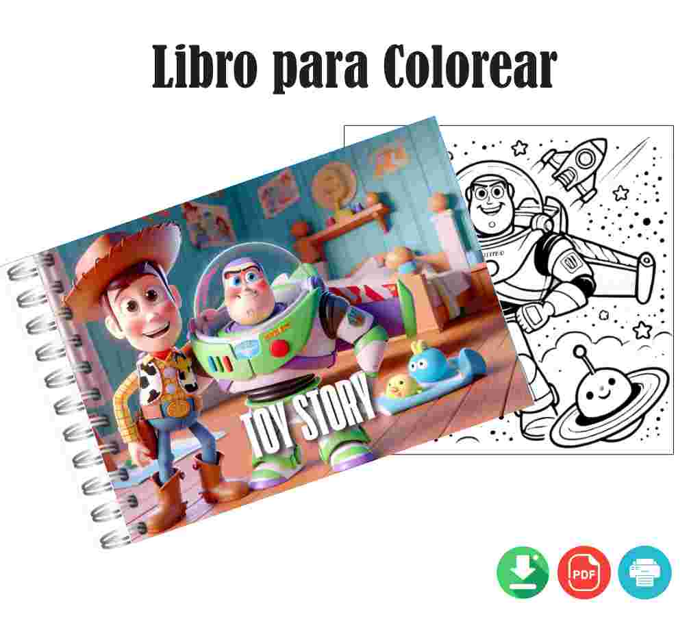 Libro para Colorear de Toy Story en formato PDF