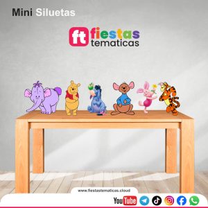 Mini Siluetas de Winnie Pooh para su Decoración