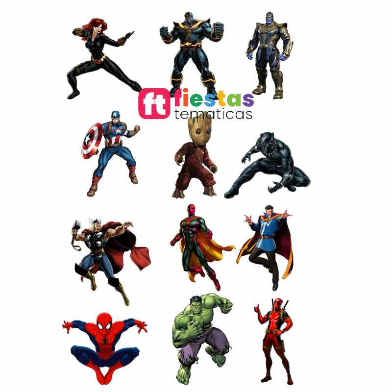 Toppers para Torta Avengers Personalizado - Image 3