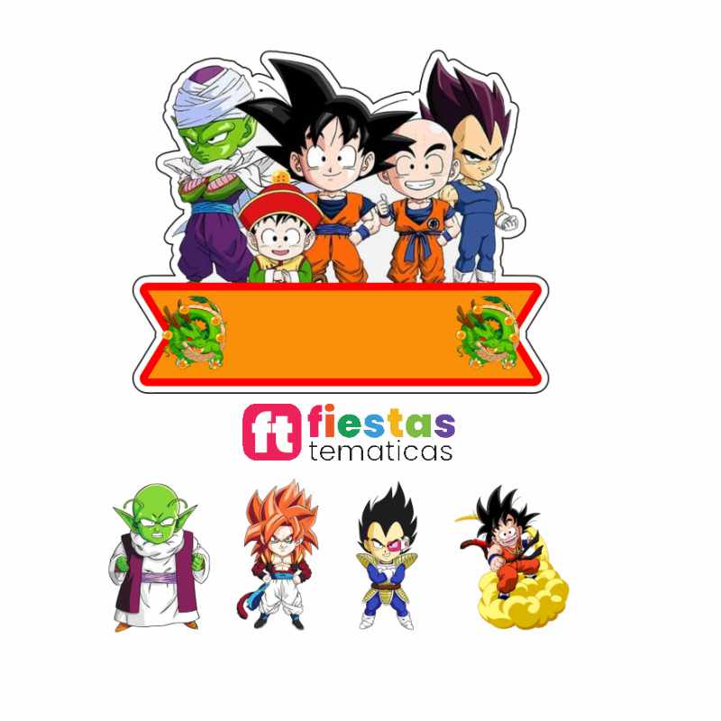 Toppers para Torta Dragon Ball Personalizado