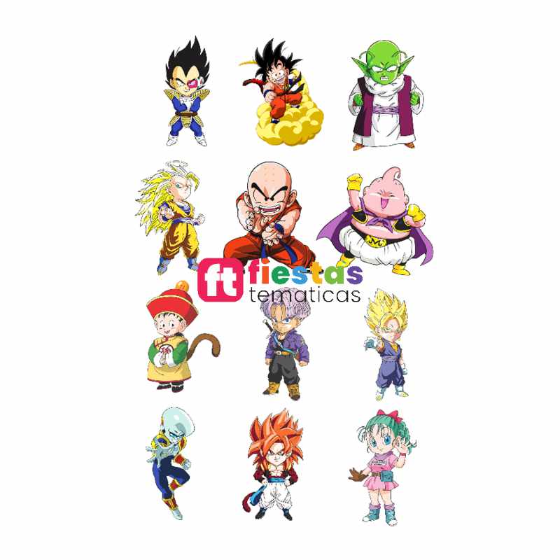 Toppers para Torta Dragon Ball Personalizado - Image 3