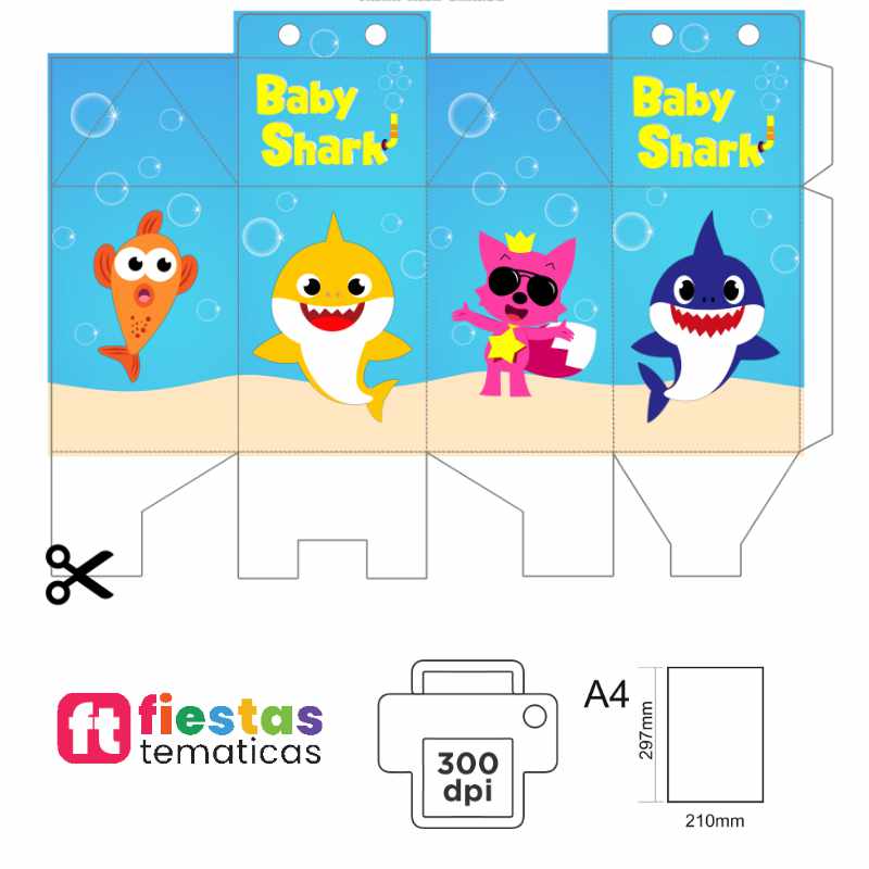 Dale un toque dulce, delicado y profesional a tu evento con nuestra Cajita Milk Box temática de Baby Shark. Es la opción perfecta para personalizar tu mesa de dulces, entregar pequeños recuerdos o simplemente destacar la decoración de tu fiesta de una manera especial y económica.