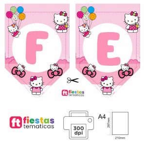 Dale un toque especial a tu fiesta con nuestro Banderín Hello Kitty "Feliz Cumpleaños" 🎈 ¿Estás buscando la decoración perfecta para celebrar un cumpleaños inolvidable? Nuestro banderín temático con el texto "Feliz Cumpleaños" es el elemento infaltable para transformar cualquier espacio de manera rápida y linda.