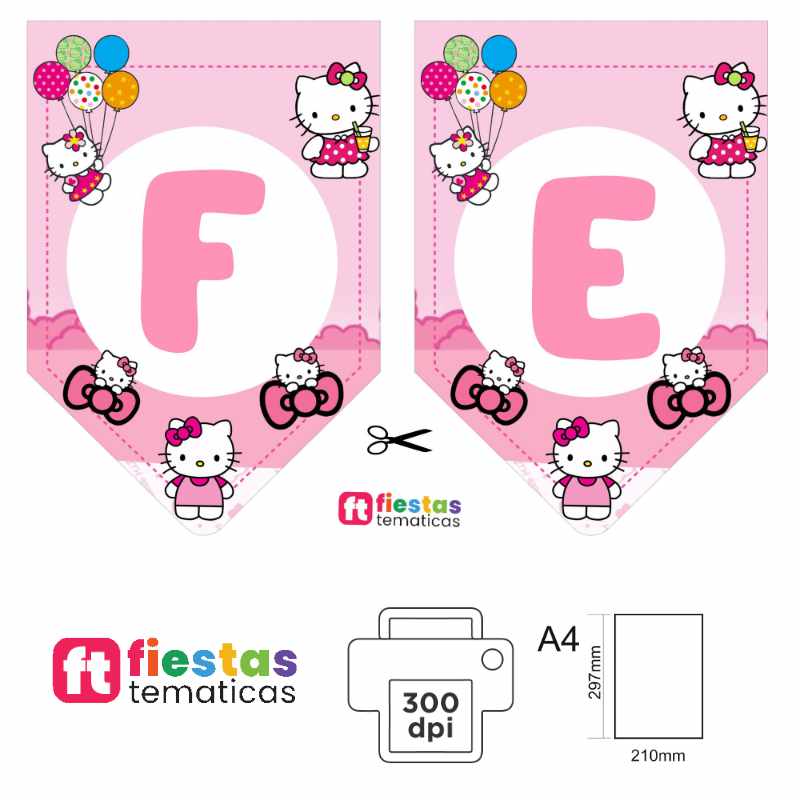 Dale un toque especial a tu fiesta con nuestro Banderín Hello Kitty "Feliz Cumpleaños" 🎈 ¿Estás buscando la decoración perfecta para celebrar un cumpleaños inolvidable? Nuestro banderín temático con el texto "Feliz Cumpleaños" es el elemento infaltable para transformar cualquier espacio de manera rápida y linda.
