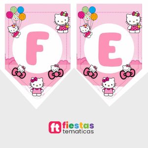En los detalles está la verdadera magia de una fiesta inolvidable. Dale ese toque especial y exclusivo a tu celebración con nuestro banderín de cumpleaños personalizado de Hello Kitty, diseñado con acabado profesional para sorprender al festejado y a todos tus invitados.