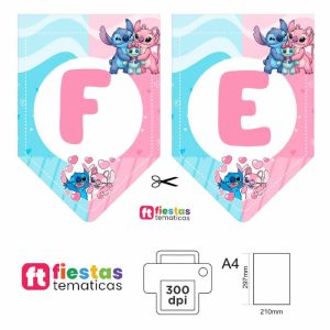 Dale un toque especial a tu fiesta con nuestro Banderín Lilo y Stitch "Feliz Cumpleaños" 🎈 ¿Estás buscando la decoración perfecta para celebrar un cumpleaños inolvidable? Nuestro banderín temático con el texto "Feliz Cumpleaños" es el elemento infaltable para transformar cualquier espacio de manera rápida y linda.