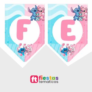 En los detalles está la verdadera magia de una fiesta inolvidable. Dale ese toque especial y exclusivo a tu celebración con nuestro banderín de cumpleaños personalizado de Lilo y Stitch, diseñado con acabado profesional para sorprender al festejado y a todos tus invitados.
