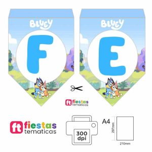 Dale un toque especial a tu fiesta con nuestro Banderín Bluey "Feliz Cumpleaños" 🎈 ¿Estás buscando la decoración perfecta para celebrar un cumpleaños inolvidable? Nuestro banderín temático con el texto "Feliz Cumpleaños" es el elemento infaltable para transformar cualquier espacio de manera rápida y linda.