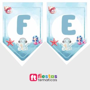 En los detalles está la verdadera magia de una fiesta inolvidable. Dale ese toque especial y exclusivo a tu celebración con nuestro banderín de cumpleaños personalizado de Fondo del Mar, diseñado con acabado profesional para sorprender al festejado y a todos tus invitados.