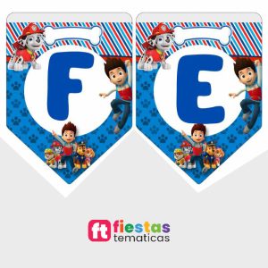 En los detalles está la verdadera magia de una fiesta inolvidable. Dale ese toque especial y exclusivo a tu celebración con nuestro banderín de cumpleaños personalizado de PAW Patrol, diseñado con acabado profesional para sorprender al festejado y a todos tus invitados.