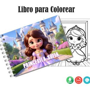 Libro para Colorear de Princesita Sofía en formato PDF