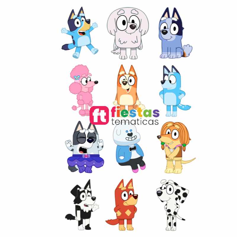 Toppers para Torta Bluey Personalizado - Image 3