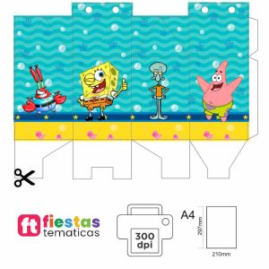Dale un toque dulce, delicado y profesional a tu evento con nuestra Cajita Milk Box temática de Bob Esponja. Es la opción perfecta para personalizar tu mesa de dulces, entregar pequeños recuerdos o simplemente destacar la decoración de tu fiesta de una manera especial y económica.