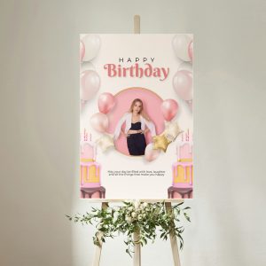 Dale un toque único, divertido y profesional a tu celebración con nuestro Cuadro de Feliz Cumpleaños Personalizado. Diseñado especialmente para ser el centro de atención en el espacio de fotos (photocall), este marco fotográfico hará que tus invitados se lleven un recuerdo espectacular con colores vibrantes y acabados de primera.