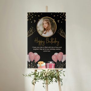 Dale un toque único, divertido y profesional a tu celebración con nuestro Cuadro de Feliz Cumpleaños Personalizado. Diseñado especialmente para ser el centro de atención en el espacio de fotos (photocall), este marco fotográfico hará que tus invitados se lleven un recuerdo espectacular con colores vibrantes y acabados de primera.