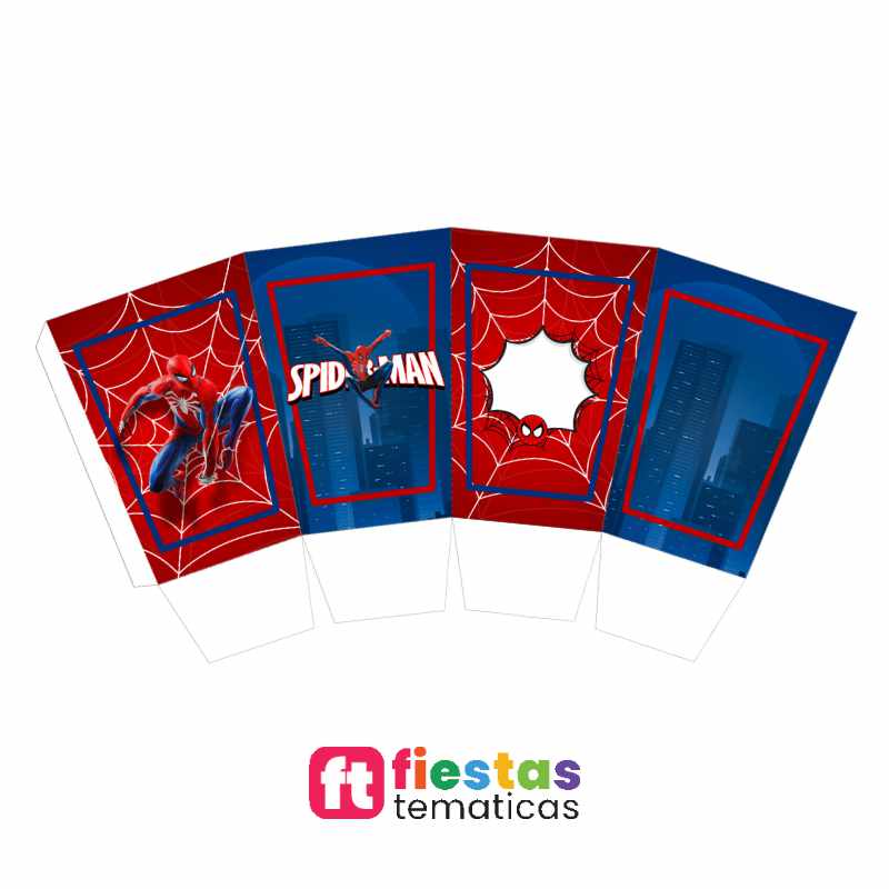 🍿 Cajitas de Pop Corn Personalizadas de Spiderman para Fiestas y Eventos Haz que tu mesa de dulces destaque con estas espectaculares cajitas de pop corn diseñadas especialmente para tu celebración. Son el recuerdo perfecto y un elemento decorativo que a niños y adultos les encantará.