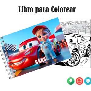 Libro para Colorear de Cars en formato PDF