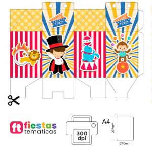 Dale un toque dulce, delicado y profesional a tu evento con nuestra Cajita Milk Box temática de Circo Niño. Es la opción perfecta para personalizar tu mesa de dulces, entregar pequeños recuerdos o simplemente destacar la decoración de tu fiesta de una manera especial y económica.