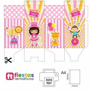 Dale un toque dulce, delicado y profesional a tu evento con nuestra Cajita Milk Box temática de Circo Rosa. Es la opción perfecta para personalizar tu mesa de dulces, entregar pequeños recuerdos o simplemente destacar la decoración de tu fiesta de una manera especial y económica.