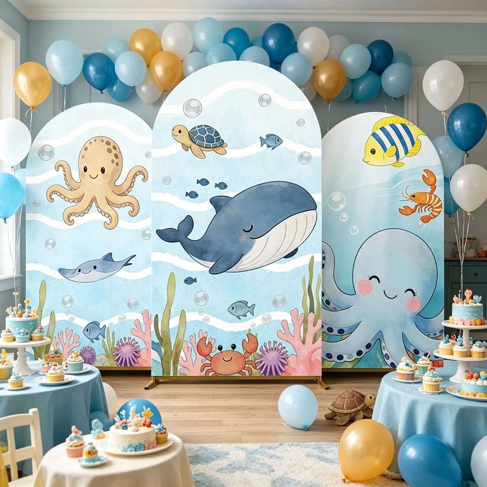 Ideas para Fiestas de fondo del mar : Decoración, Mesas y Detalles Únicos