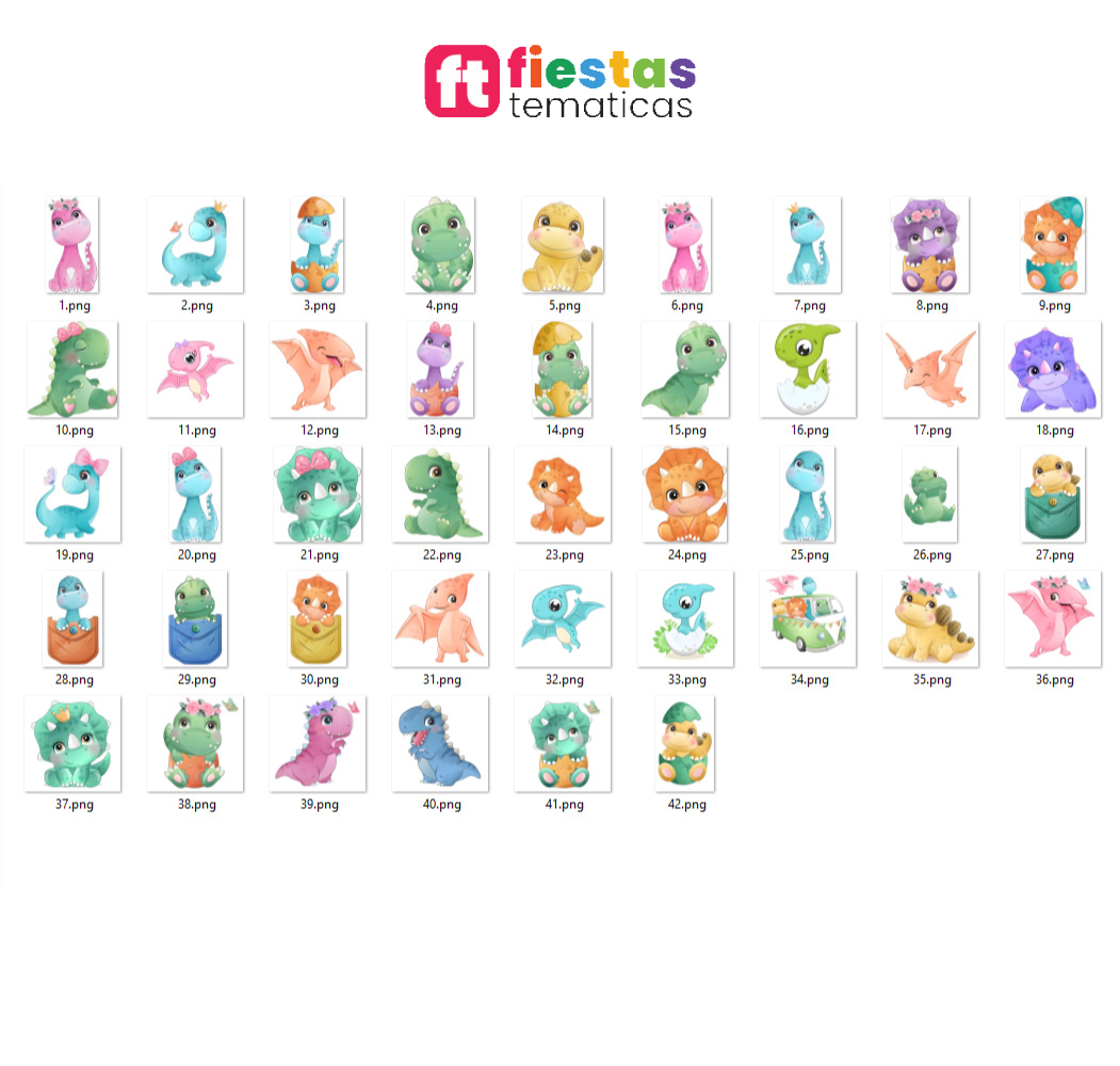 Kit de Siluetas de Dino Friends para niño - Image 2