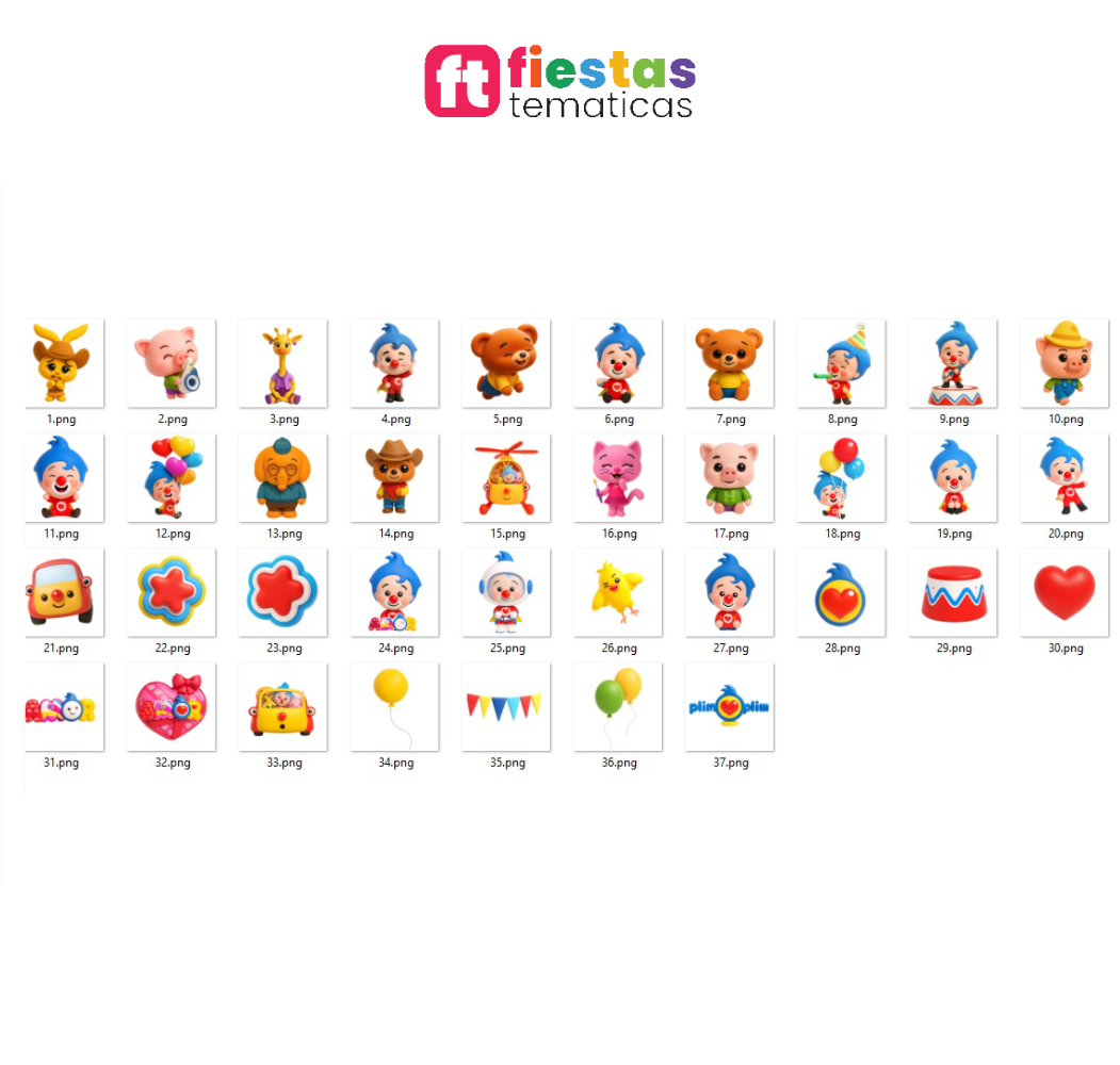 Kit de Siluetas del Payasito Plim Plim - Image 2