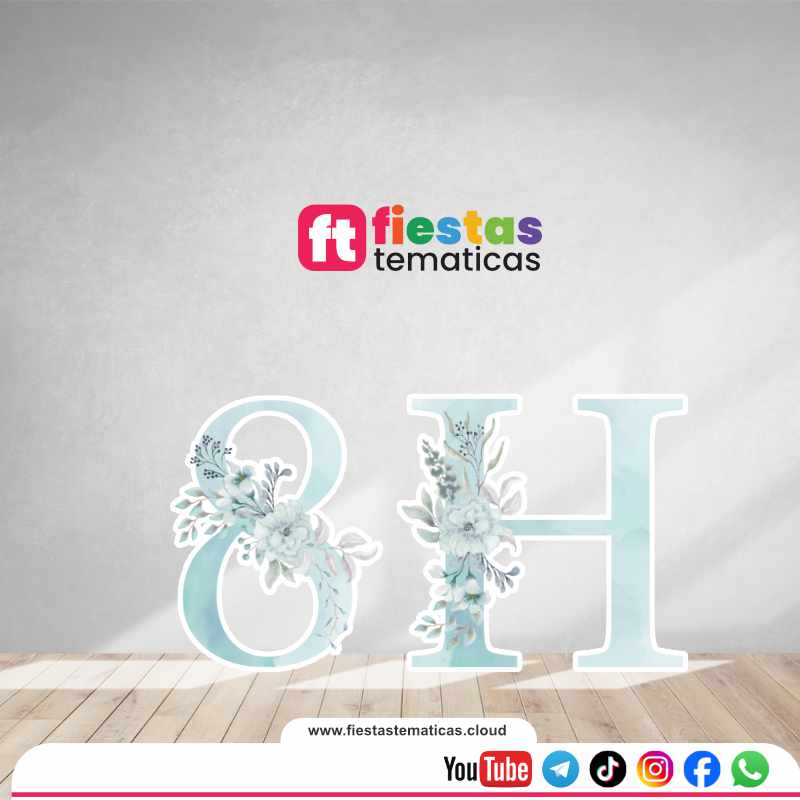 Dale un toque mágico a tu evento Transforma la decoración de tu fiesta con nuestras Letras números de la temática Flores. Creadas con un acabado impecable, son el elemento perfecto para destacar en la mesa principal, la entrada del evento o como el fondo ideal para las fotos de recuerdo.