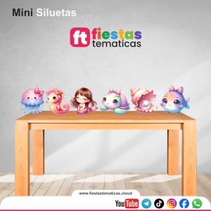 Haz que tu evento destaque con nuestras Mini Siluetas de Fondo del mar para su Decoración. Si buscas una decoración que marque la diferencia, nuestras mini siluetas de 20 cm son la solución perfecta. Olvídate de los adornos de cartón que se doblan o pierden color; en Fiestas Tematicas apostamos por la calidad profesional.