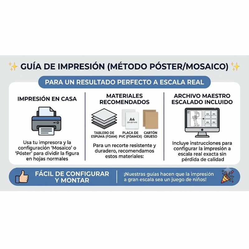 Siluetas Recortables A4 Payasito Plim Plim 3D - Image 3