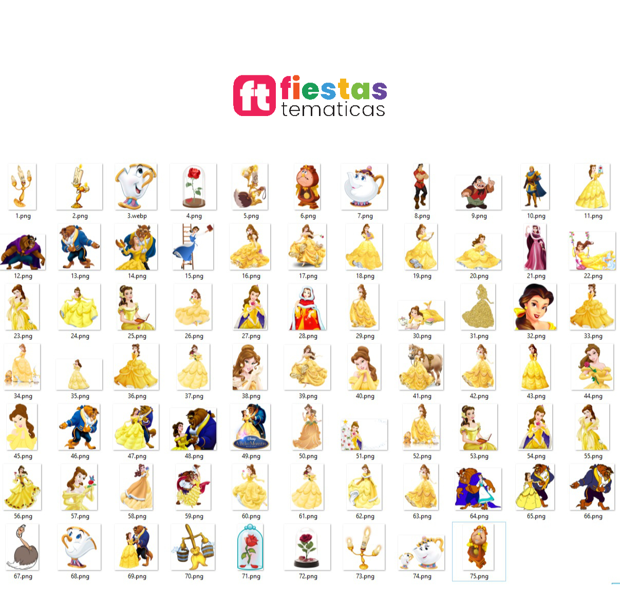 Pack Banner la Bella y la Bestia Personalizado - Image 2