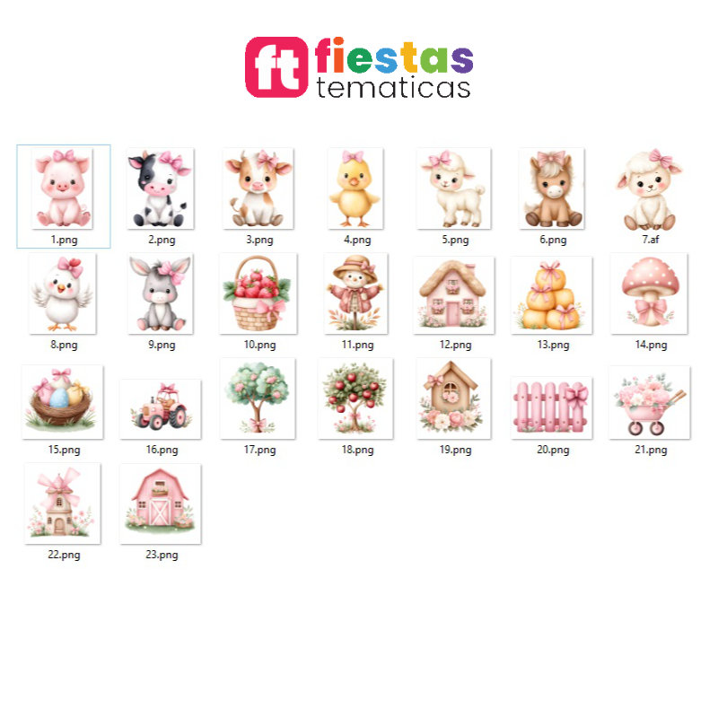 Kit de Siluetas La granja Niña - Image 2