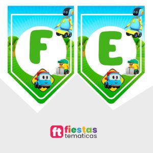 En los detalles está la verdadera magia de una fiesta inolvidable. Dale ese toque especial y exclusivo a tu celebración con nuestro banderín de cumpleaños personalizado de Leo el Camion, diseñado con acabado profesional para sorprender al festejado y a todos tus invitados.