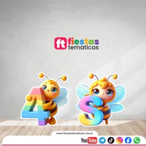 Transforma la decoración de tu fiesta con nuestras Letras números de la temática Abejitas. Creadas con un acabado impecable, son el elemento perfecto para destacar en la mesa principal, la entrada del evento o como el fondo ideal para las fotos de recuerdo.