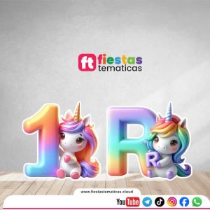Transforma la decoración de tu fiesta con nuestras Letras números de la temática Unicornio. Creadas con un acabado impecable, son el elemento perfecto para destacar en la mesa principal, la entrada del evento o como el fondo ideal para las fotos de recuerdo.