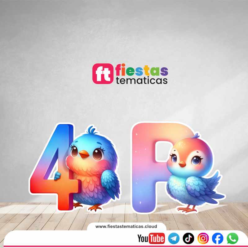 Dale un toque mágico a tu evento Transforma la decoración de tu fiesta con nuestras Letras números de la temática Pajarito. Creadas con un acabado impecable, son el elemento perfecto para destacar en la mesa principal, la entrada del evento o como el fondo ideal para las fotos de recuerdo.