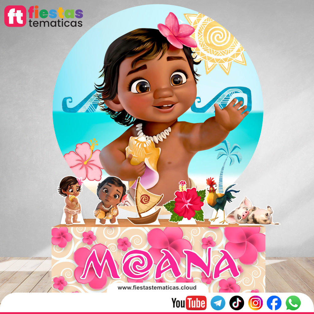 Pack Banner Moana baby Personalizado