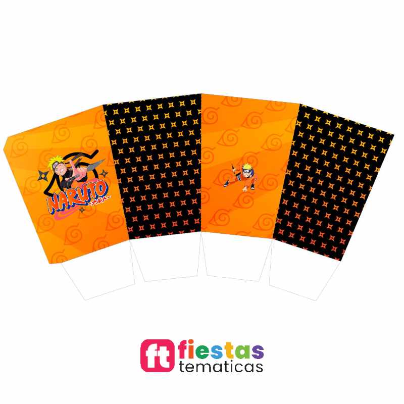 🍿 Cajitas de Pop Corn Personalizadas Naruto para Fiestas y Eventos Haz que tu mesa de dulces destaque con estas espectaculares cajitas de pop corn diseñadas especialmente para tu celebración. Son el recuerdo perfecto y un elemento decorativo que a niños y adultos les encantará.