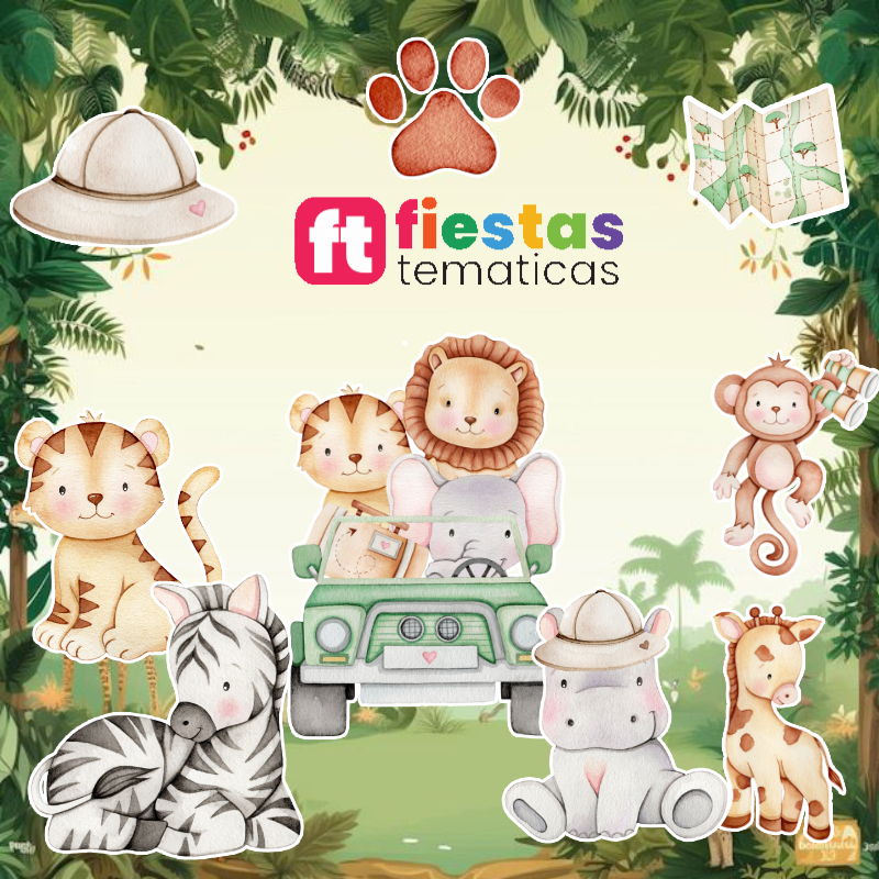 Kit de Siluetas de Safari Acuarela