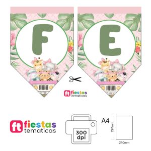 Dale un toque especial a tu fiesta con nuestro Banderín Safari Niña "Feliz Cumpleaños" ¿Estás buscando la decoración perfecta para celebrar un cumpleaños inolvidable? Nuestro banderín temático con el texto "Feliz Cumpleaños" es el elemento infaltable para transformar cualquier espacio de manera rápida y linda.