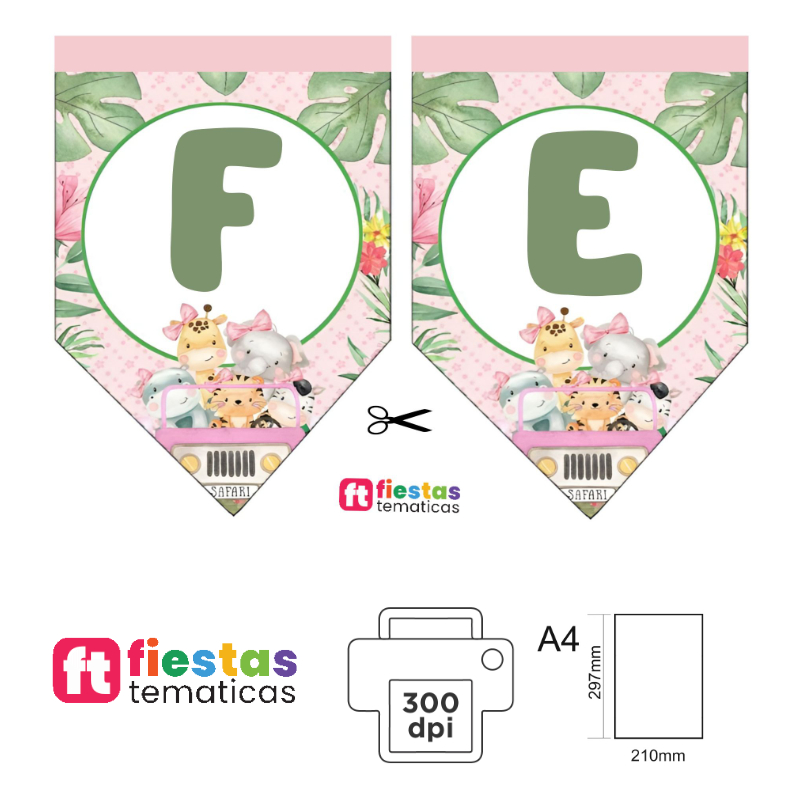 Dale un toque especial a tu fiesta con nuestro Banderín Safari Niña "Feliz Cumpleaños" ¿Estás buscando la decoración perfecta para celebrar un cumpleaños inolvidable? Nuestro banderín temático con el texto "Feliz Cumpleaños" es el elemento infaltable para transformar cualquier espacio de manera rápida y linda.