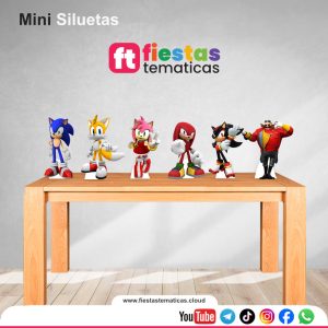 Haz que tu evento destaque con nuestras Mini Siluetas de Sonic para su Decoración. Si buscas una decoración que marque la diferencia, nuestras mini siluetas de 20 cm son la solución perfecta. Olvídate de los adornos de cartón que se doblan o pierden color; en Fiestas Tematicas apostamos por la calidad profesional.