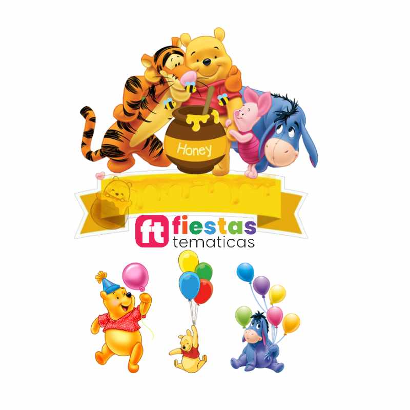 ✨ Pack de Toppers Personalizados de Winnie Pooh – Alto Relieve Premium ✨ ¿Quieres que tu torta sea el centro de todas las miradas? Nuestro Pack de Toppers Personalizados es la solución perfecta para transformar un pastel sencillo en una verdadera obra de arte decorativa.
