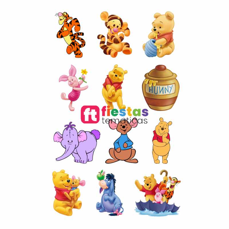 Toppers para Torta Winnie Pooh Personalizado - Image 3