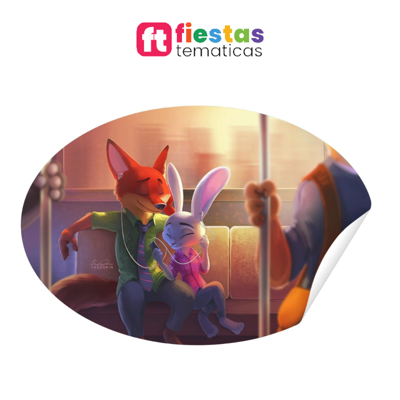 Vinil para Piso Zootopia Personalizado - Image 3