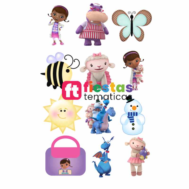 Toppers para Torta Doctora Juguetes Personalizado - Image 3